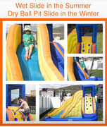 Children Water Slide Slide with Pool/Ball Pit Area