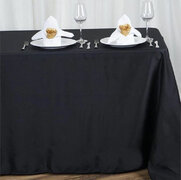 Black Rectangle Polyester Tablecloths (90”x156”)