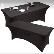 Black Spandex Rectangle Tablecloths 6ft