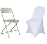 White Spandex Folding Chair Covers