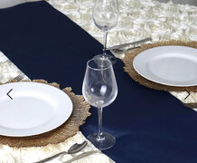 Navy Blue Polyester Table Rinner