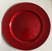 Red Metallic Charger Plates 