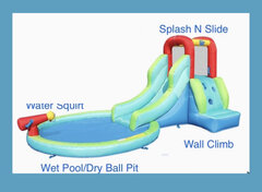 Children Splash Water Slide with Pool/Ball Pit Area