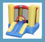 Children Little Yellow Bounce House Slide