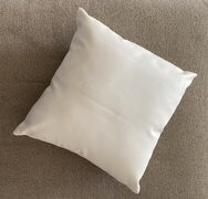 Cream Leather Pillow