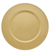 13” Gold Beaded Charger Plates