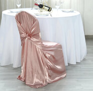 Dusty Rose Universal Satin Chair Covers