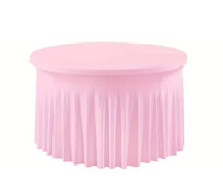 5’ Pink Spandex Fitted Round Tablecloth