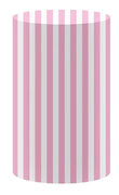 13”x24” Pink & White Stripe Spandex Cylinder Plinth