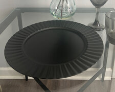 Black Flutted Charger Plates