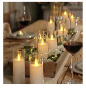20 Pcs White Flickering Flameless Candles 