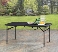 4 fr. Black Adjustable Height Folding Tables