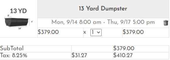 Order a dumpster rental Order a dumpster rental