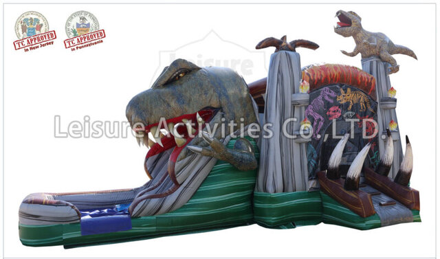 T-Rex Double Lane Combo Water Slide