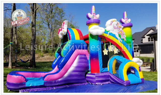 Unicorn Rainbow Combo Water Slide 