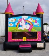 13 x 13 Hot Pink Unicorn Bounce House