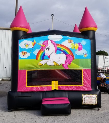 Unicorn Hot Pink Bounce House