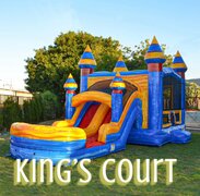 Kings Court Bounce House with Dual Slide