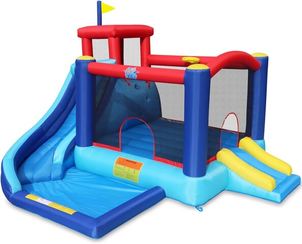 Blue Toddler Bouncer With Slide