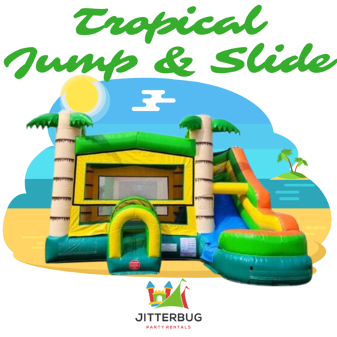 Castle Combo (Tropical Jump and Slide) Dry