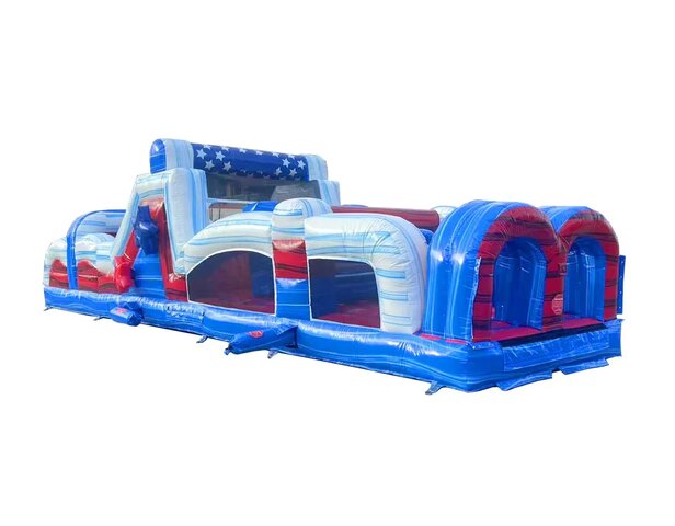 40' Red White Blue Obstacle Course