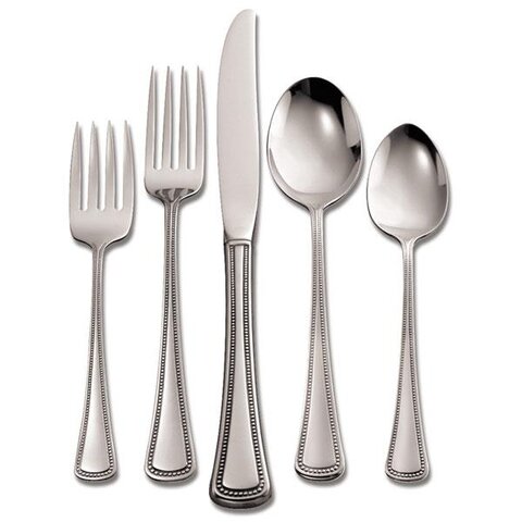 Flatware - Petit Point Silver beaded Table Spoon TLC