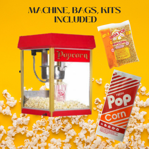 Popcorn Machine 8oz (25 servings Included)
