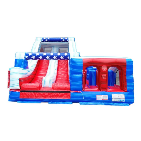 Radical Run Obstacle Course Red White Blue