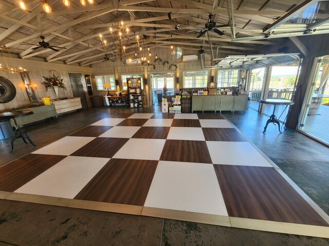 Brown and White Dance Floor Rental