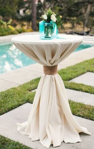 Cocktail Table Sash - tan/beige