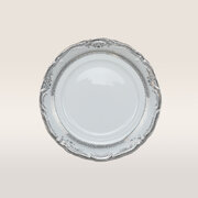 Marais white with silver rim - dinner plate TLC