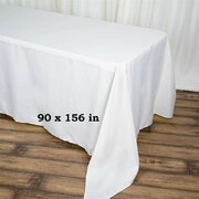 90x156 rectangular - white