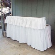 Linen - 8'5" skirt [3 sides 6ft or 8ft - top) - white