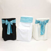 Chair Cover Square Back - White