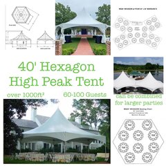 Hexagon Commercial Frame Tent (1030sf)