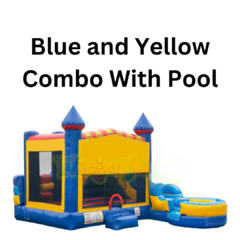 Castle Combo Blue and Yellow Waterslide 