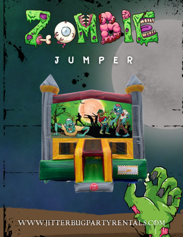 Zombie Castle Bouncy House (9 Players)