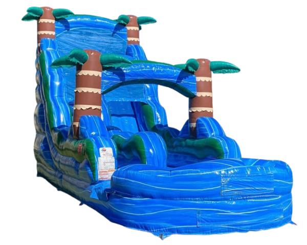 18FT Blue Hurricane Water Slide