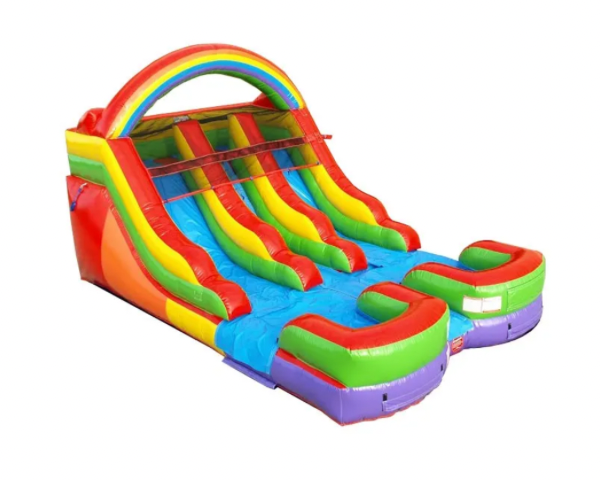 13FT Rainbow Rush Double Lane Slide
