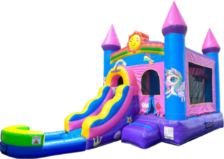 Pink Unicorn Castle Wet 