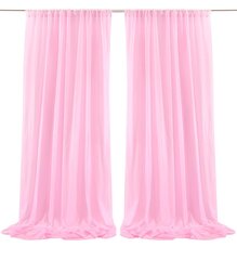 Pink Chiffon Curtain 