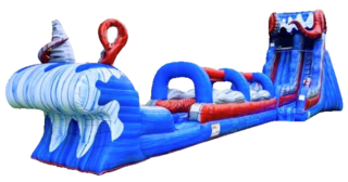 Ocean Battle Water Slide with Slip N Slide Attachment<br> (Grass Only)