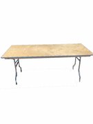6 Foot Wood Banquet Table