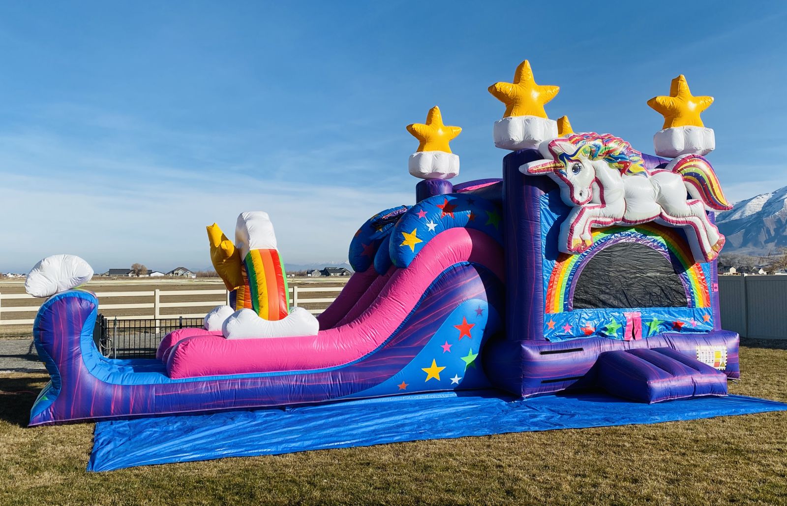 Jumpin Jack Splash Unicorn Bounce House Combo