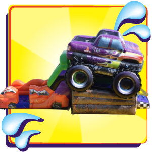 Monster Truck Bounce House Slide Combo 