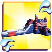 The Patriot Bounce House Slide Combo For Children 12-yr Old and Younger. Wet Use Only.