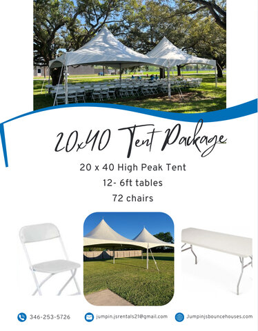 20x40 Tent Bundle Package 