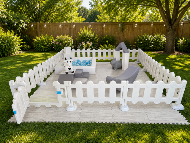 White and Gray Soft play 
