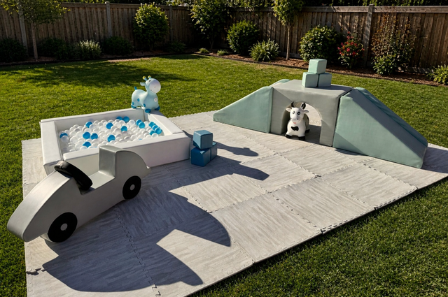 White and Blue Soft play