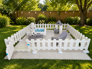 White and Gray Soft play 